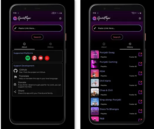 SpotiFlyer music downloader interface