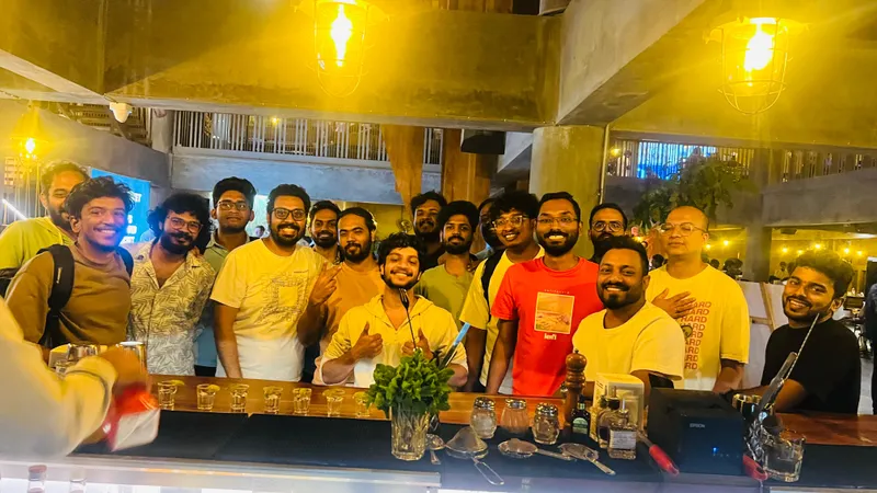 team gathering bar